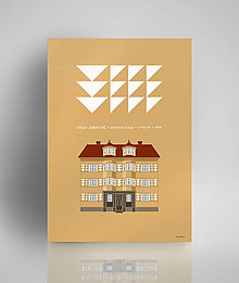 Grafika - Print D. Jurkovič – Nájomné domy vo Zvolene - 15033511_