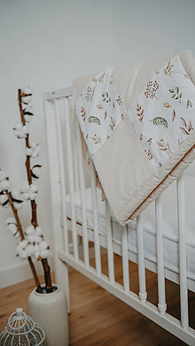 Detský textil - Patchwork deka pre deti (Lístky) - 15034460_