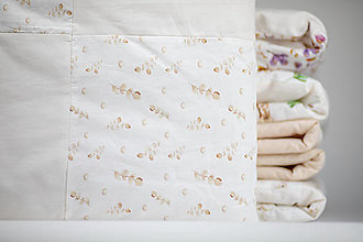 Detský textil - Patchwork deka pre deti (Eucalyptus) - 15034493_