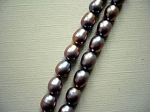 Minerály - Říční perly fialové 8 mm, 2 ks - 15035692_