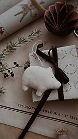Dekorácie - Vianočné prasiatka (Ovsená sivá) - 15033131_