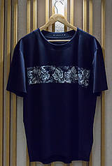 Topy, tričká, tielka - Tmavomodré pánske tričko In Vino - 15035468_