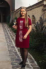 Šaty - Bordové teplákové šaty In Vino - 15035741_