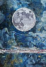 Obrazy - Mesiac nad hladinou - 15039301_