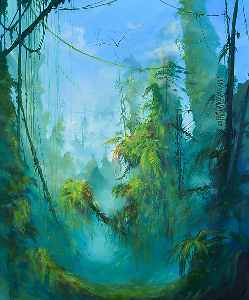 Obrazy - *PREDANÝ" Golden Rain" MAĽBA 95cm x 80cm - 15038554_
