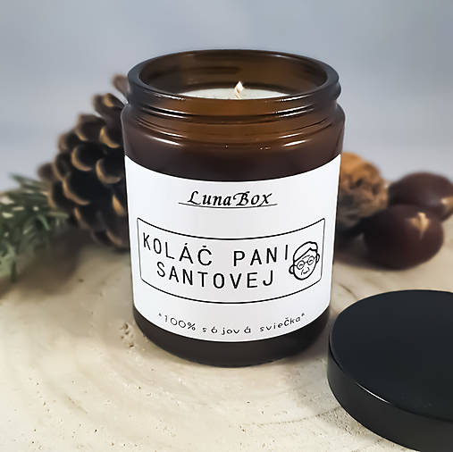 Sviečky - Koláč pani Santovej - sójová sviečka - 15038498_
