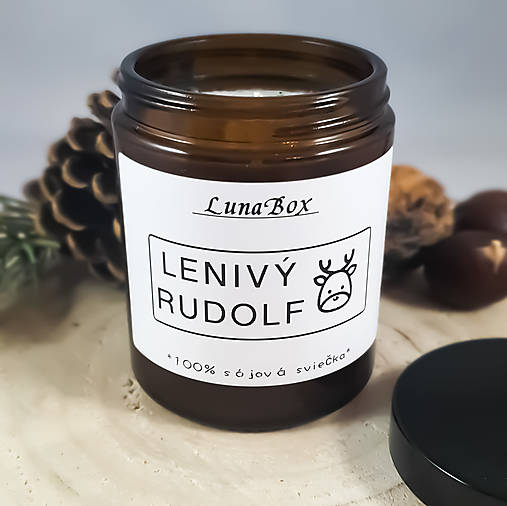 Sviečky - Lenivý Rudolf - sójová sviečka - 15038507_