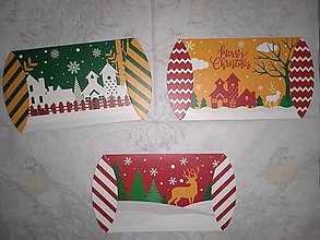 Obalový materiál - Vianočné papierové krabičky  (Jeleň) - 15038020_