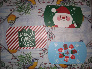 Obalový materiál - Vianočné papierové krabičky  (Mikuláš) - 15038026_