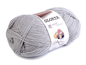 Galantéria - Pletacia priadza Gloria 50 g (56177 šedá najsvetlejšia) - 15036971_