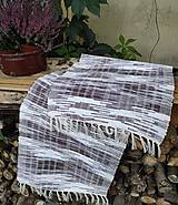 Úžitkový textil - Ručne tkané prestieranie, obrus na stôl fialový mix - 15040946_