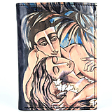 Pánske tašky - Pánska kožená peňaženka s motívom Pod palmami, ručná maľba - 15042728_
