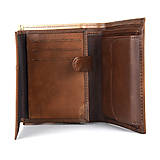 Pánske tašky - Pánska kožená peňaženka s motívom Golfistu, ručná maľba - 15042777_