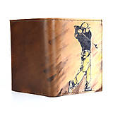 Pánske tašky - Pánska kožená peňaženka s motívom Golfistu, ručná maľba - 15042778_