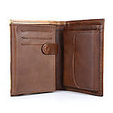 Pánske tašky - Pánska kožená peňaženka s motívom Golfistu, ručná maľba - 15042779_