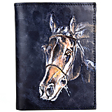 Pánske tašky - Pánska kožená peňaženka s motívom Koňa, ručná maľba - 15042868_