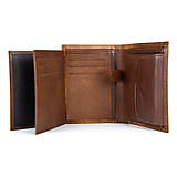 Pánske tašky - Pánska kožená peňaženka s motívom Leonardo da Vinci, ručná maľba - 15042932_