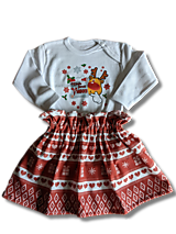 Detské oblečenie - Vianočná súpravička so sukničkou - moje prvé Vianoce - 15041724_