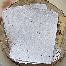 Papier - Ručný papier- Farebné bodky A5 - 15041995_