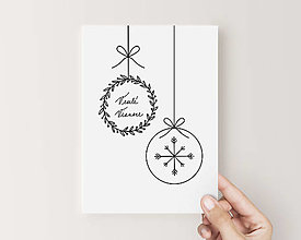 Papiernictvo - Vianočná pohľadnica - Vianočné gule - 15044787_