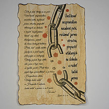 Grafika - Obrázok s biblickým citátom - Roztrhnuté putá (imitácia starého papiera) - 15041639_