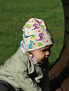 Detské čiapky - Dráčik úpletová čiapka, nákrčník alebo set (Nákrčník) - 15048826_