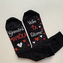 Ponožky, pančuchy, obuv - Maľované ponožky pre MAMU (Mamičku) - 15046447_
