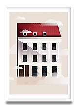 Grafika - Mestský print folkjord budova na Hlavnom námestí - 15046513_