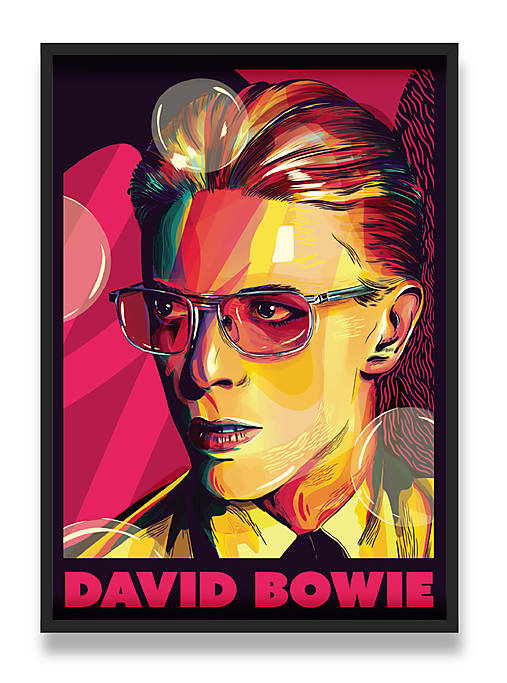 Hudobný print folkjord David Bowie
