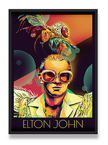 Grafika - Hudobný print folkjord Elton John - 15046096_