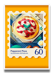 Grafika - Chutný print folkjord Pepperoni Pizza - 15046386_
