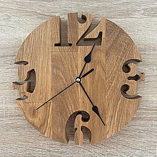 Hodiny - Drevené hodiny z dubového masívu - 15047286_