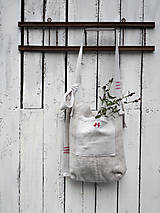 Iné tašky - Konopná taška s výšivkou - vtáčiky - 15048608_