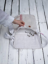 Iné tašky - Konopná taška s výšivkou - vtáčiky - 15048609_