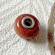 Náhrdelníky - Gemstone European Style Pendant / Prívesok, korálka AG925 s minerálom (Slnečný kameň syntetický) - 15052192_