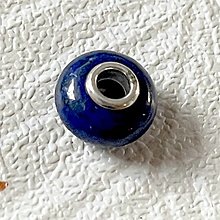 Náhrdelníky - Gemstone European Style Pendant / Prívesok, korálka AG925 s minerálom (Lapis lazuli farbený) - 15052196_
