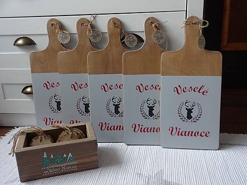 Dekorácie - Drevený vianočný lopár - 15050470_