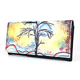 Peňaženky - Dámska ručne maľovaná kožená peňaženka s motívom Jar - 15051404_