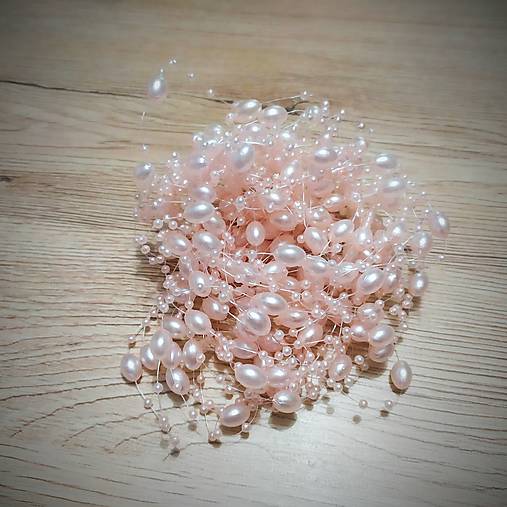 Komponenty - Perličková girlanda 12mm - ovalne - 15053024_