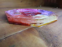 Príbory, varešky, pomôcky - Podšálka, tanierik v ružovo-žltej farbe zo živice - 15051773_