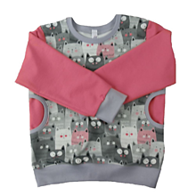 Detské oblečenie - mikina kočky růžové - 15052539_