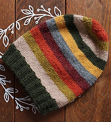 Čiapky, čelenky, klobúky - Zimná čiapka pruhovaná mix farieb - 15054465_