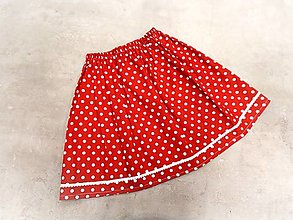 Detské oblečenie - Červená bodkovaná suknička - 15056279_