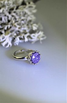 Prstene - lepidolit strieborný prsteň - 15056857_