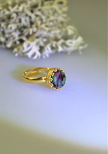 Prstene - rubín v zoisite prsteň striebro - nastaviteľný - 15057762_