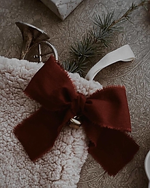 Dekorácie - Vianočná čižmička “Bow” - 15056068_