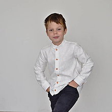Detské oblečenie - Detská ľanová košeľa - 15058228_