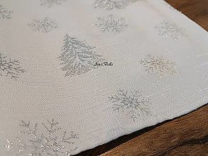 Úžitkový textil - Zlato strieborná vianočná štóla so stromčekom - 15062726_