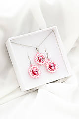 Sady šperkov - Ručne šitý set šperkov Mini (Ružová) - 15062648_