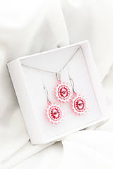 Sady šperkov - Ručne šitý set šperkov Mini (Ružová) - 15062649_